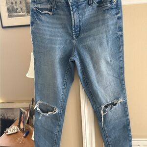 Old Navy Light Blue Distressed Skinny Jeans